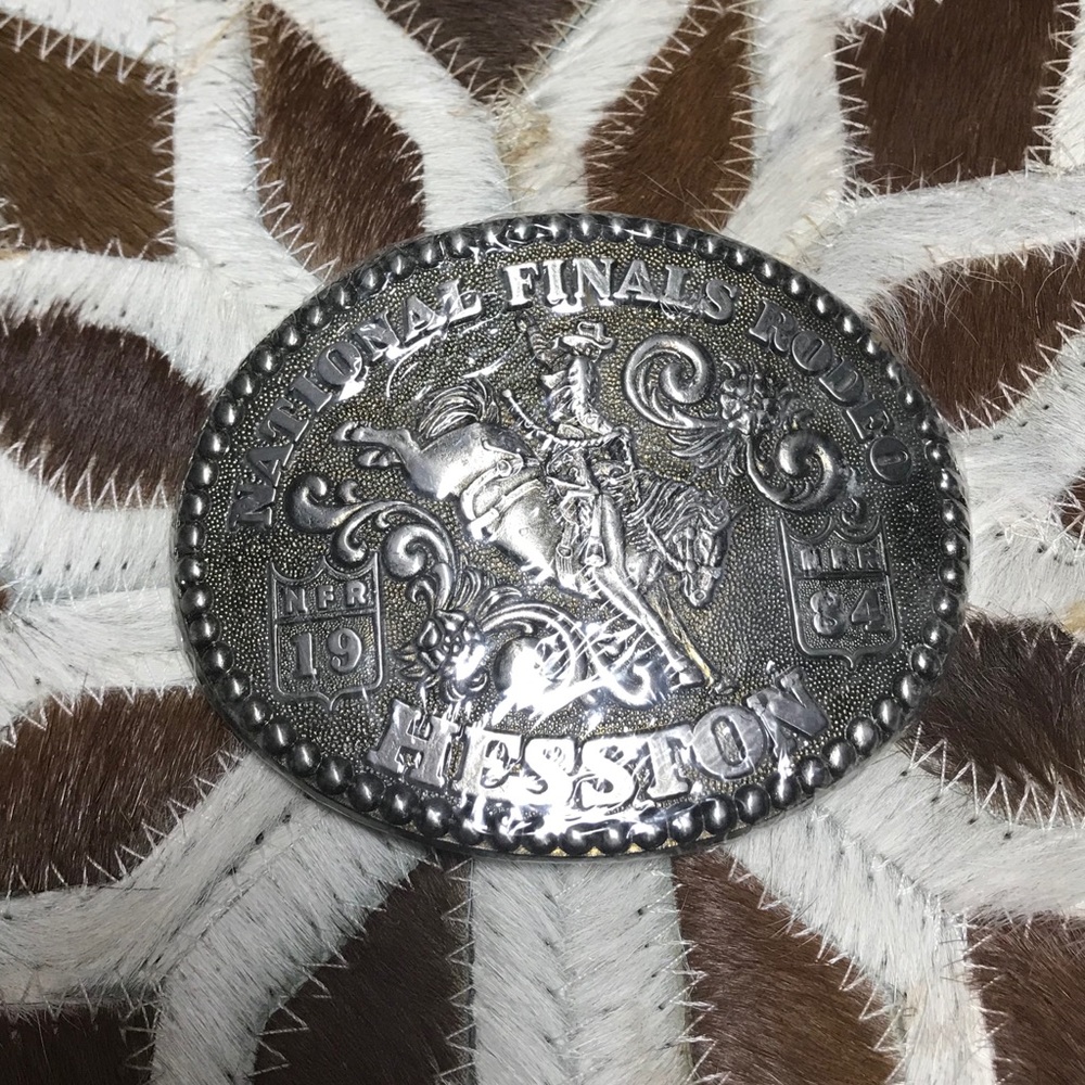 Vintage Hesston NFR 1984 Belt Buckle